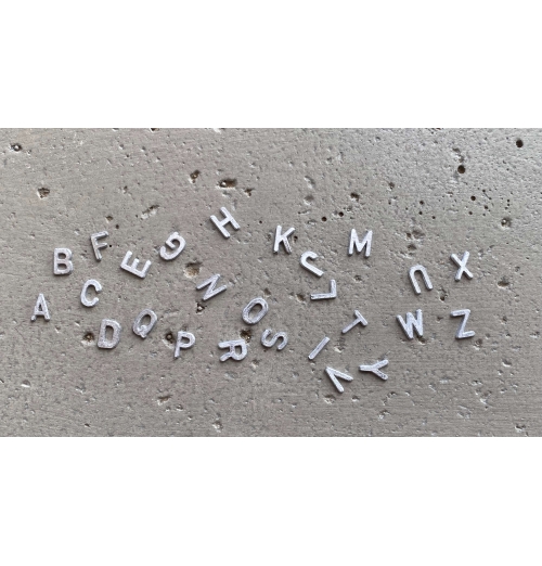 A-Z Set of Unmounted Lead Letters FLAT FACE